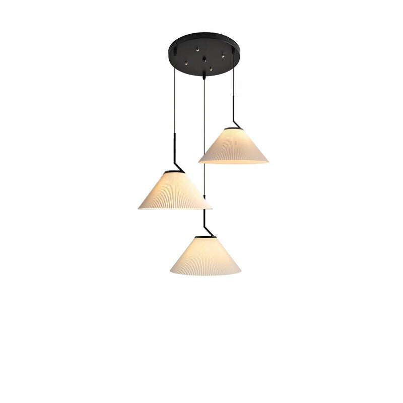 Nordic Pleated Cream Pendant Light – Soft Elegance for Modern Interiors
