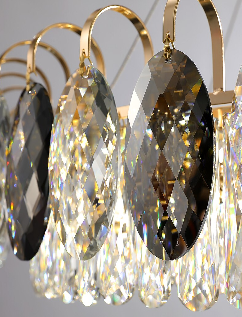 Luxury K9 Crystal Chandelier – Elegant Rose Gold Design & Dimmable LED