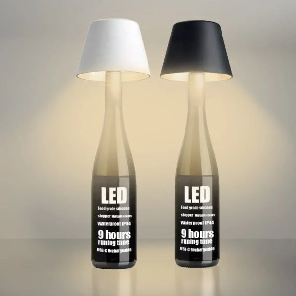 Wine Bottle Table Light – Portable LED Lamp with Touch Dimmer & USB-C Charging