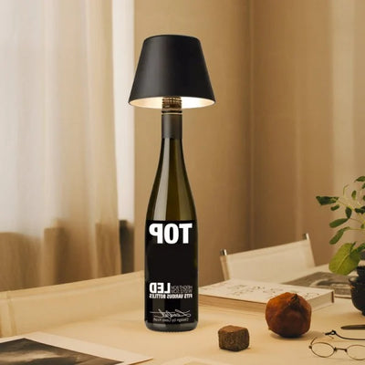Wine Bottle Table Light – Portable LED Lamp with Touch Dimmer & USB-C Charging
