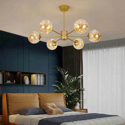 NobleLuminance Glass Ball Chandelier – Timeless Elegance for Luxurious Interiors