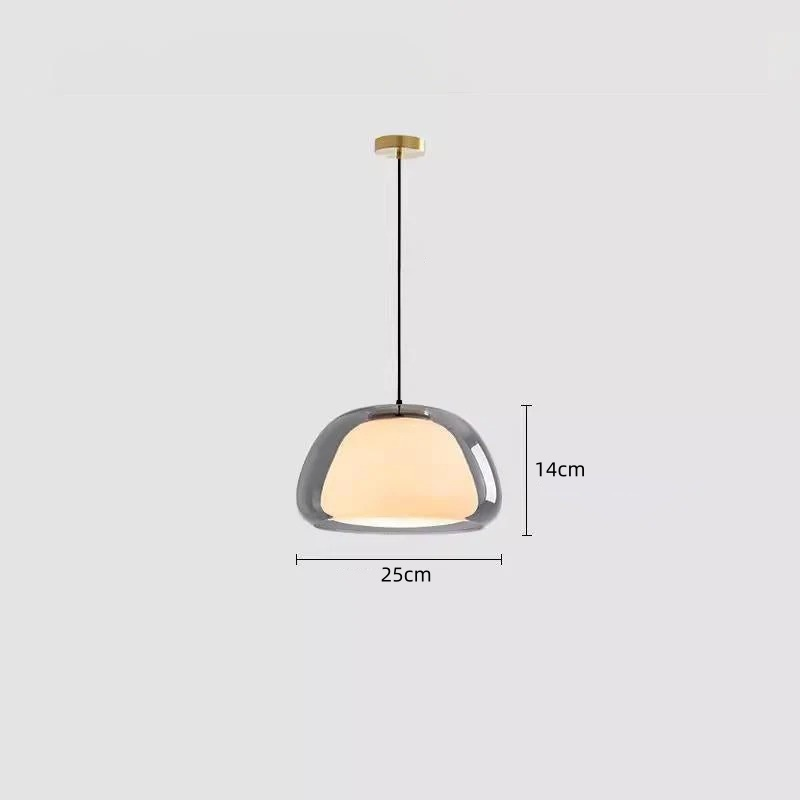Modern Jelly Pendant Light – Elegant White Glass Shade with Adjustable Drop