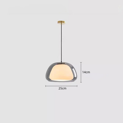 Modern Jelly Pendant Light – Elegant White Glass Shade with Adjustable Drop