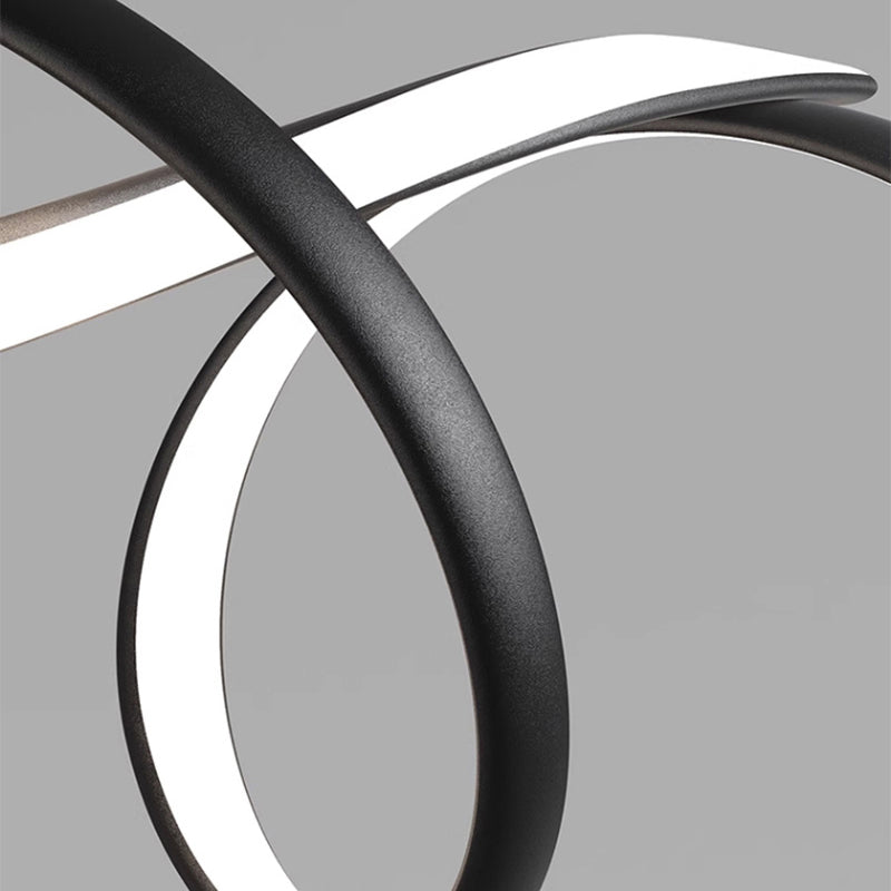 Creative Black LED Chandelier – Sleek Modern Lighting for Elegant Interiors
