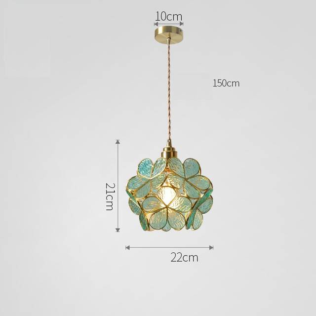 Petal Glass Pendant Light – Elegant Floral-Inspired Hanging Lamp (E27, Adjustable 150cm)