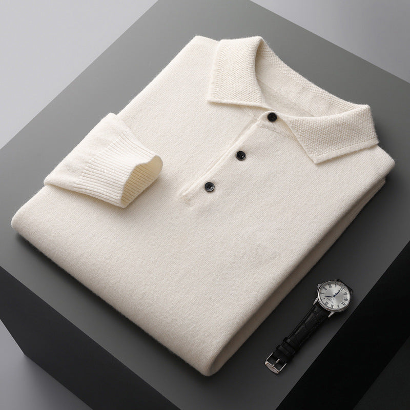 100% Cashmere Polo Sweater – Timeless Elegance & Supreme Comfort