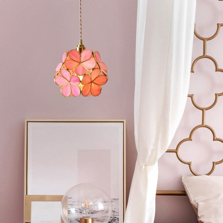 Petal Glass Pendant Light – Elegant Floral-Inspired Hanging Lamp (E27, Adjustable 150cm)