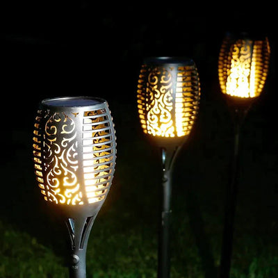 Solar Flame Torch Light – Flickering LED Outdoor Garden Lamp