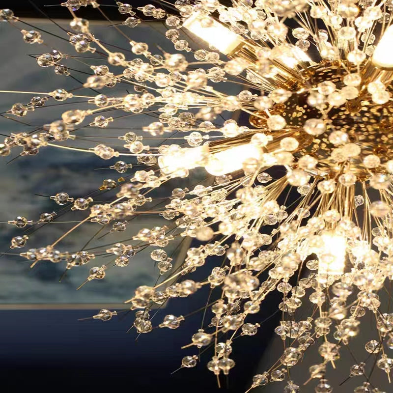 Crystal LED Pendant Light – Modern Pusteblume-Inspired Chandelier