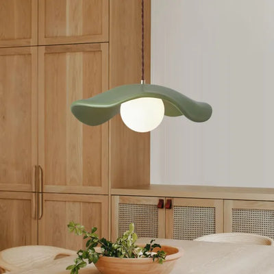 Wabi-Sabi Lotus Leaf Pendant Light – Minimalist Elegance for Dining Spaces