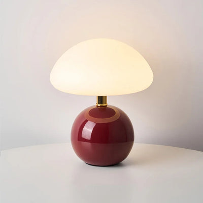 French Cream Mushroom Lamp – Bauhaus-Inspired LED Table Light (Adjustable 3-Colour)