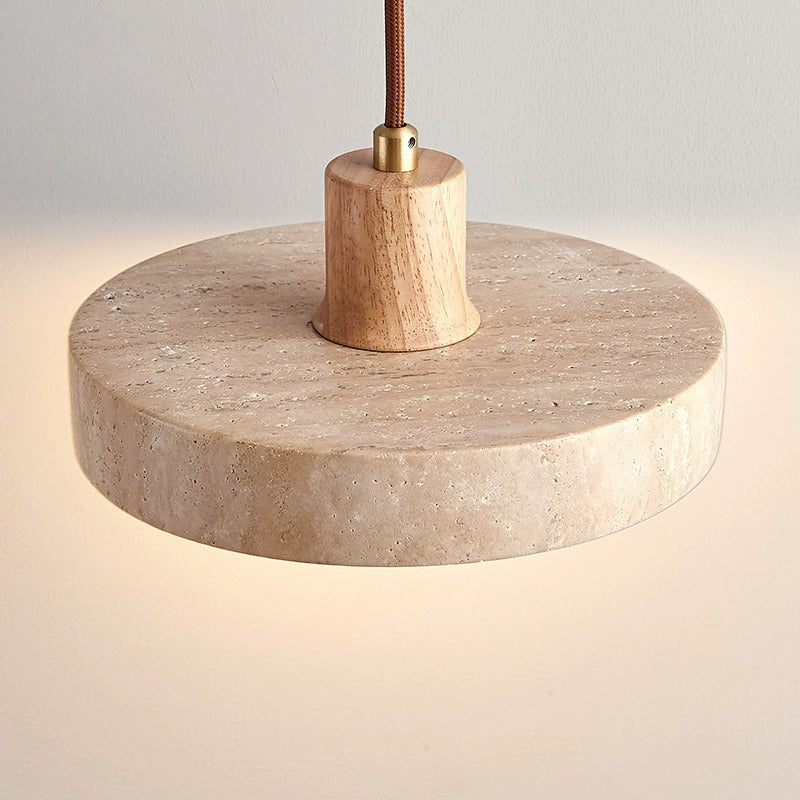 Vintage Wabi-Sabi Stone Pendant Light – Natural Elegance with Warm LED Glow
