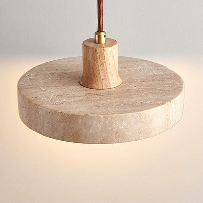 Vintage Wabi-Sabi Stone Pendant Light – Natural Elegance with Warm LED Glow