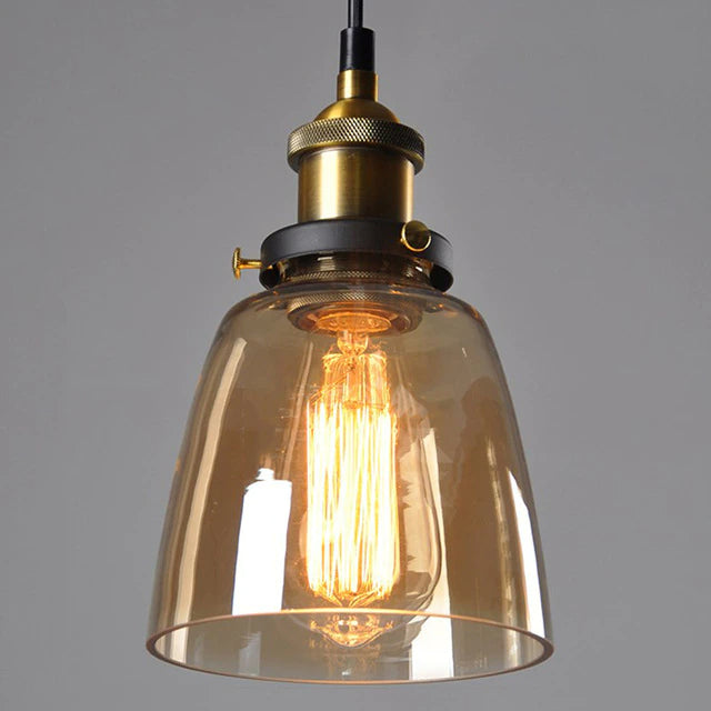 Antique Glass Pendant Light – Vintage Art Deco Hanging Lamp
