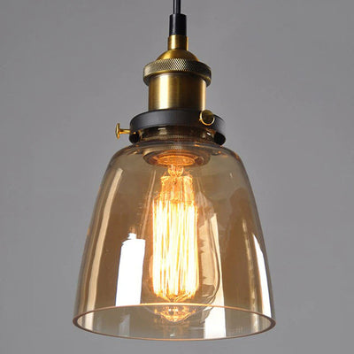 Antique Glass Pendant Light – Vintage Art Deco Hanging Lamp
