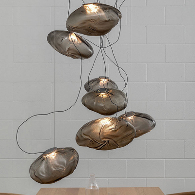 Minimalist Blown Glass Bubble Pendant Light – Elegant Handcrafted Design