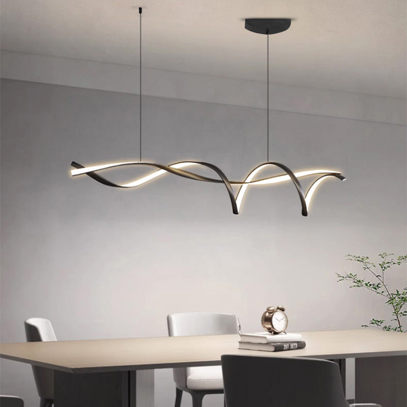 Creative Black LED Chandelier – Sleek Modern Lighting for Elegant Interiors
