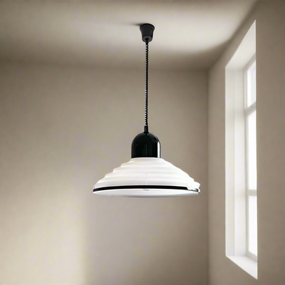 French Cream Wind Glass Pendant Light – Elegant Warm Glow Hanging Lamp (E27)