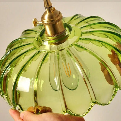High-Transparency Glass & Copper Pendant Light – Elegant, Romantic Illumination