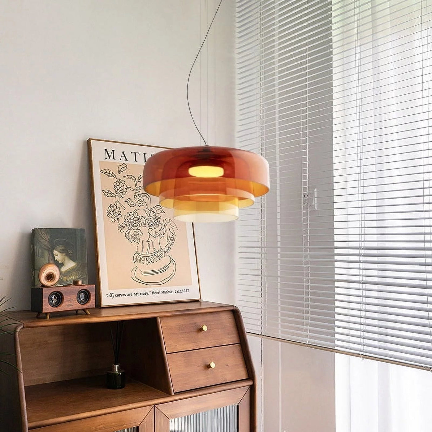Modern Glass Pendant Light – Stylish Handcrafted Hanging Lamp for Kitchen & Dining Areas