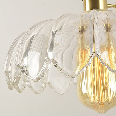 High-Transparency Glass & Copper Pendant Light – Elegant, Romantic Illumination
