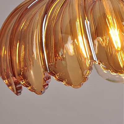 High-Transparency Glass & Copper Pendant Light – Elegant, Romantic Illumination