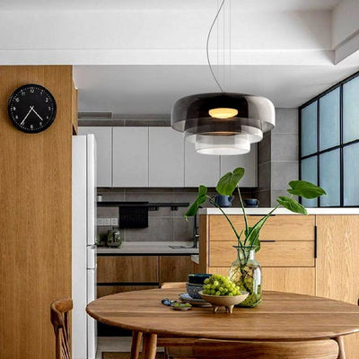 Glass Ceiling Light – Vintage-Inspired Hanging Pendant with Warm LED Glow (40W, Adjustable)