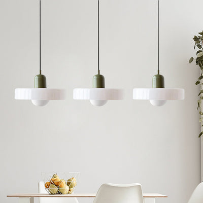 Simple Bauhaus Pendant Light – Minimalist Glass Hanging Lamp for Modern Interiors