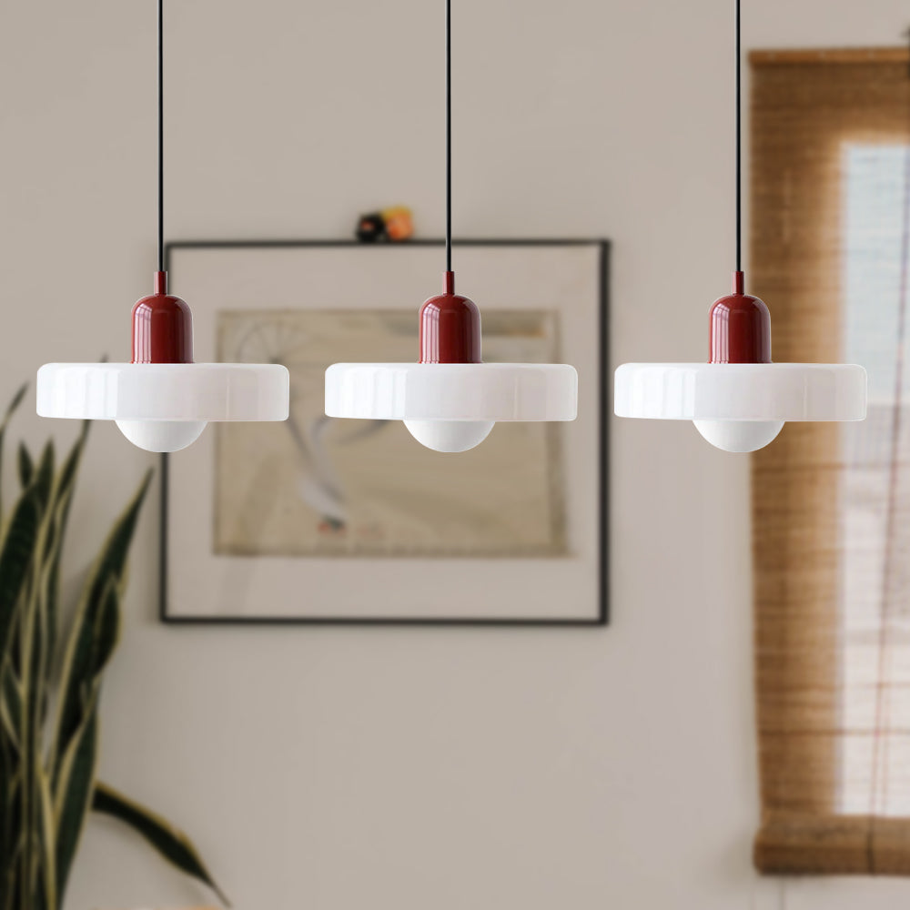 Simple Bauhaus Pendant Light – Minimalist Glass Hanging Lamp for Modern Interiors