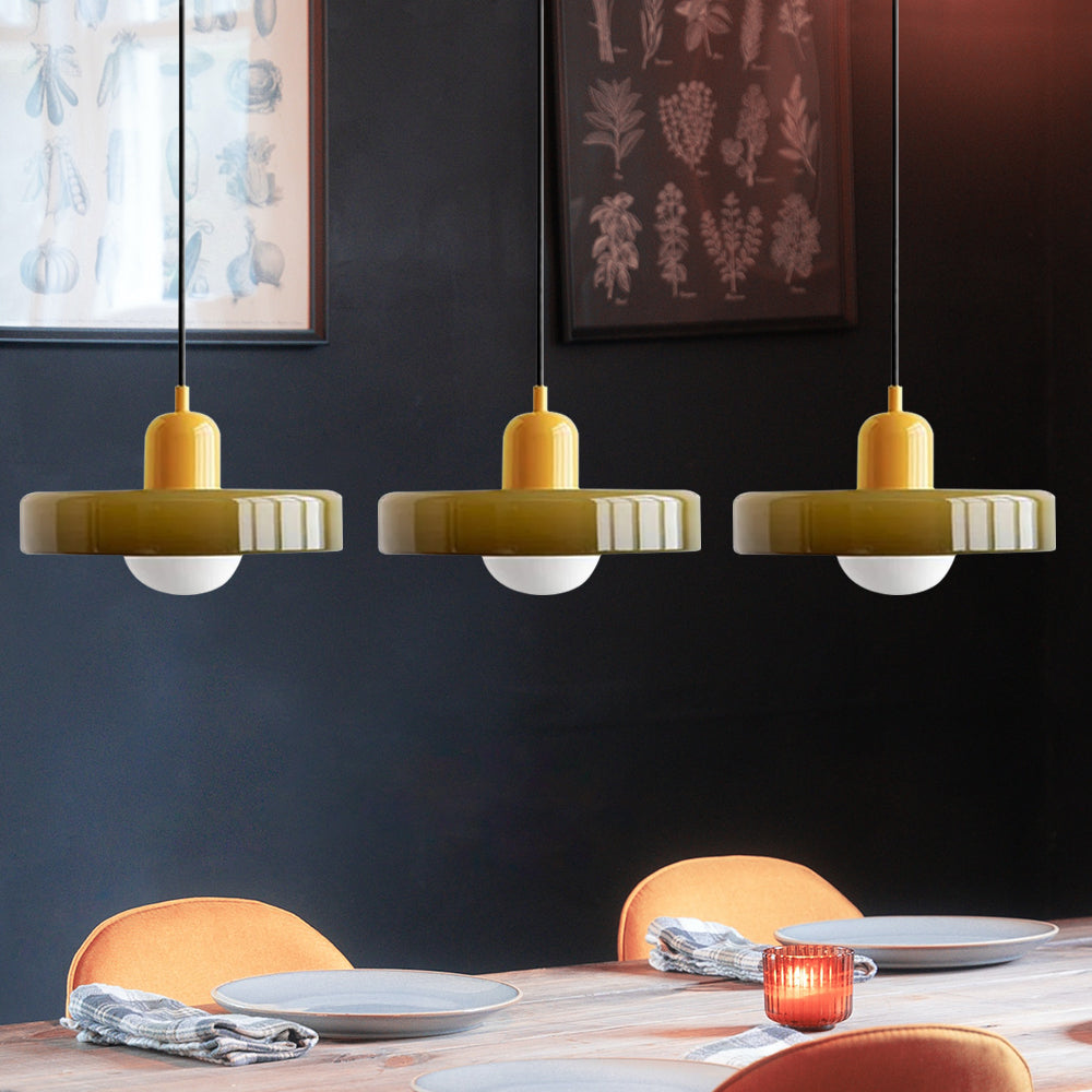 Simple Bauhaus Pendant Light – Minimalist Glass Hanging Lamp for Modern Interiors
