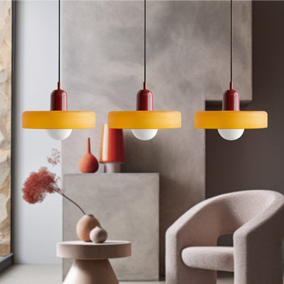 Simple Bauhaus Pendant Light – Minimalist Glass Hanging Lamp for Modern Interiors