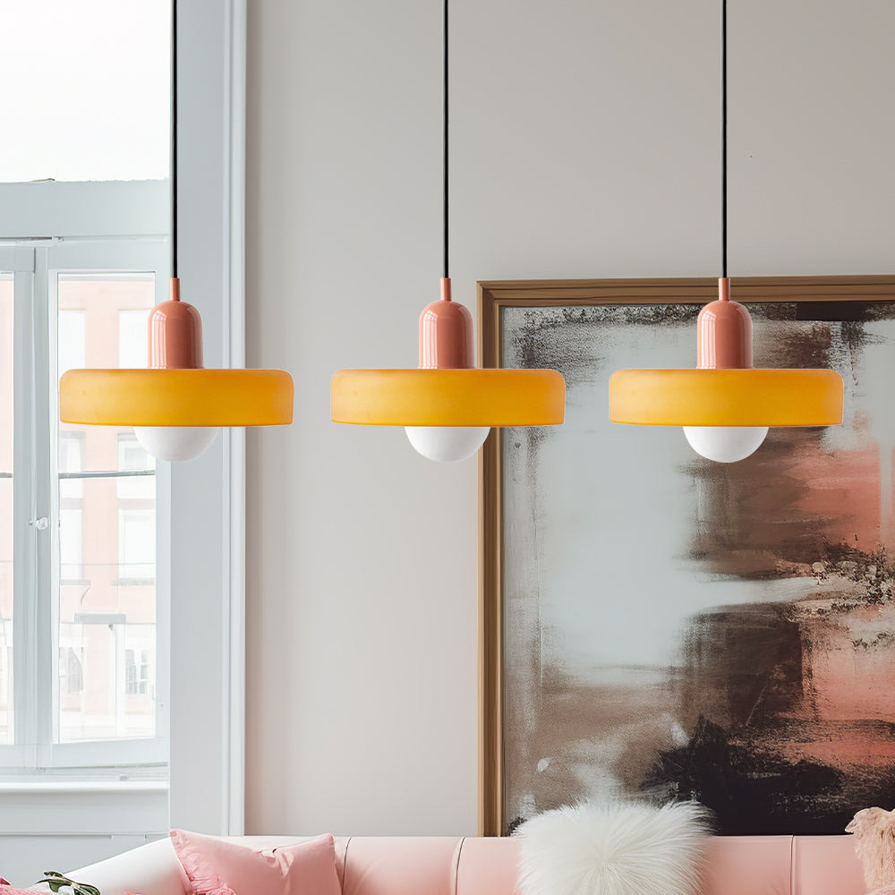 Simple Bauhaus Pendant Light – Minimalist Glass Hanging Lamp for Modern Interiors