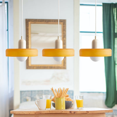 Simple Bauhaus Pendant Light – Minimalist Glass Hanging Lamp for Modern Interiors
