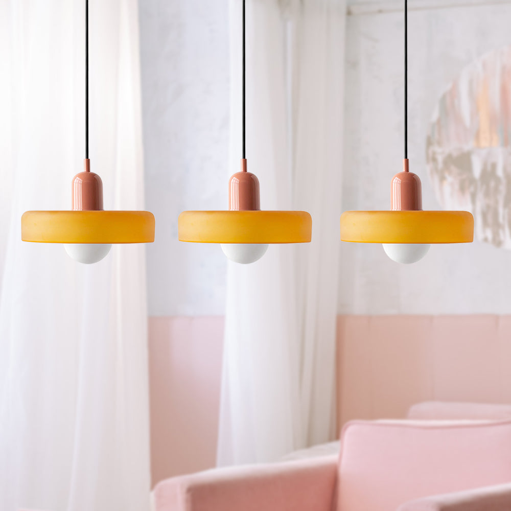 Simple Bauhaus Pendant Light – Minimalist Glass Hanging Lamp for Modern Interiors