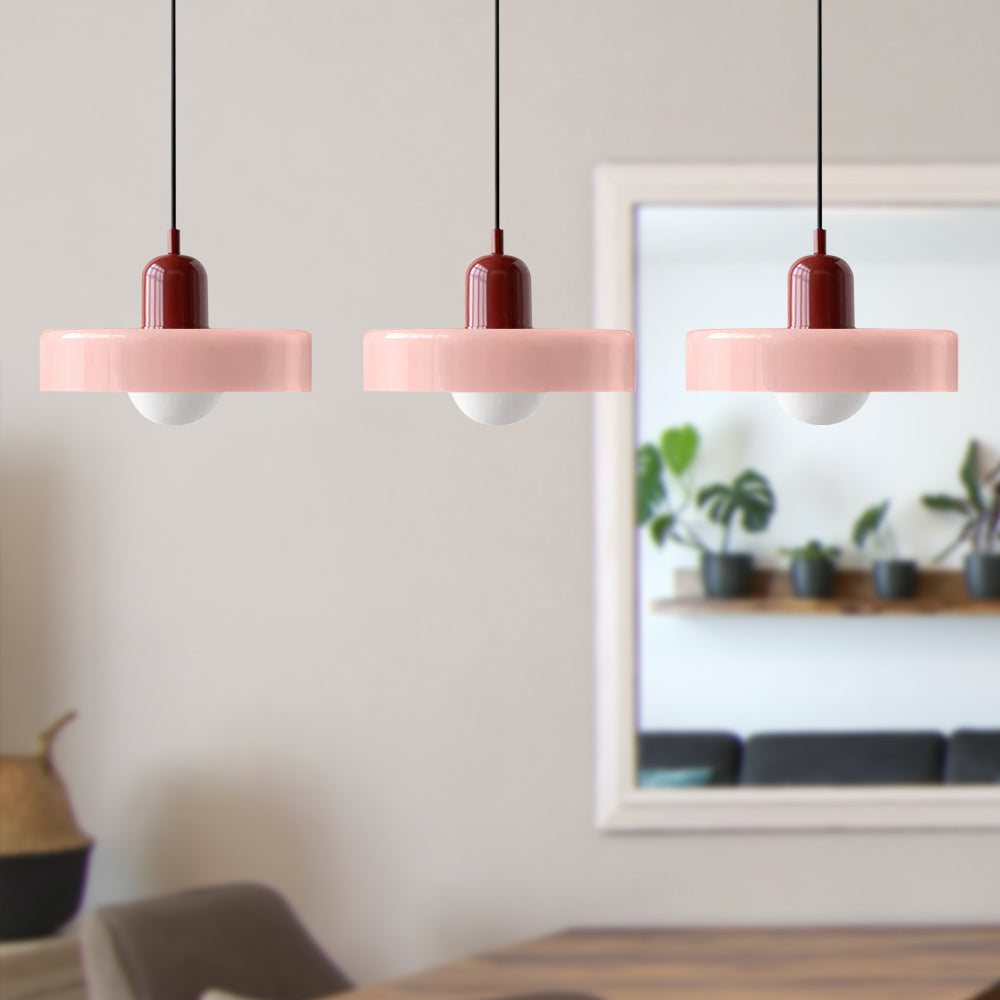 Simple Bauhaus Pendant Light – Minimalist Glass Hanging Lamp for Modern Interiors