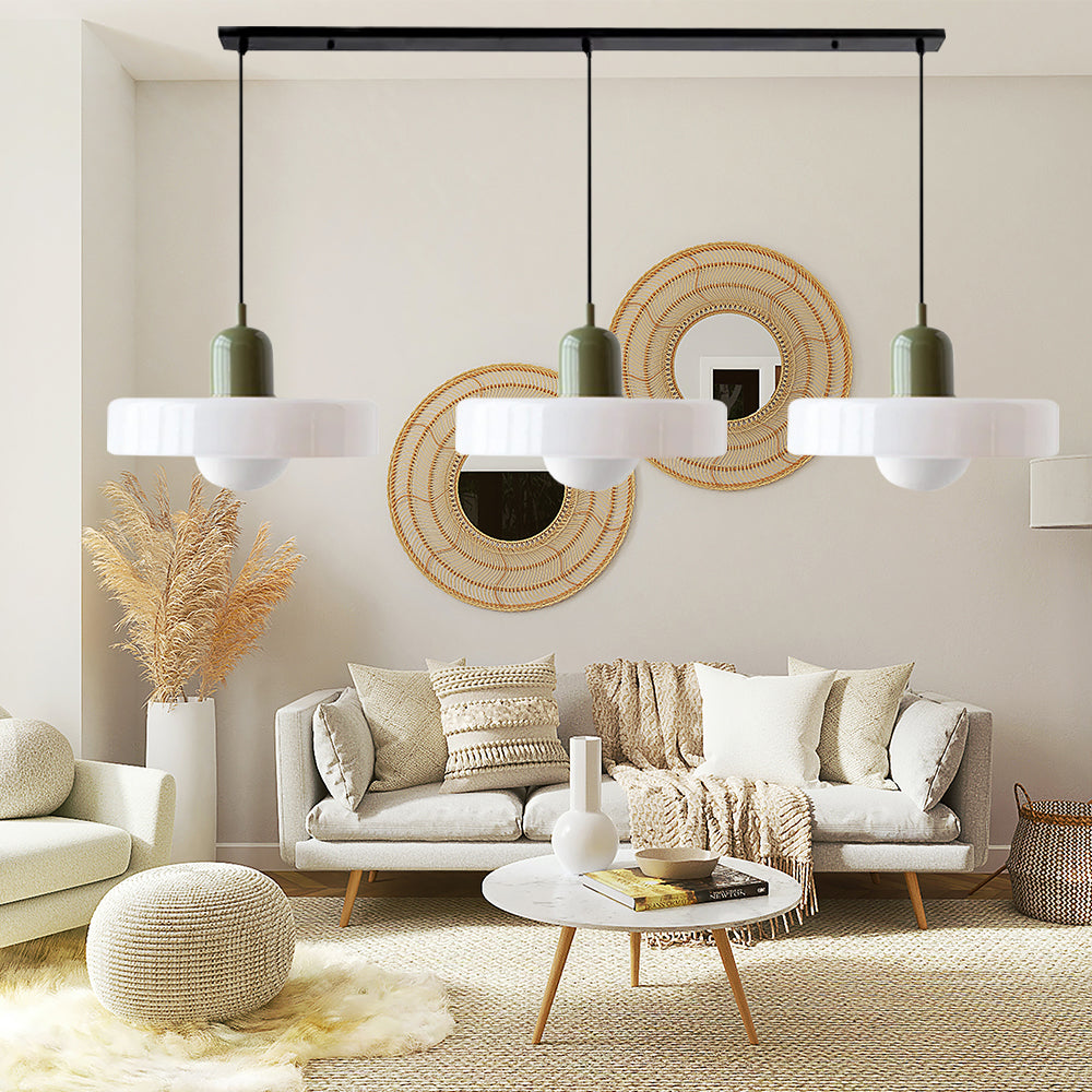 Simple Bauhaus Pendant Light – Minimalist Glass Hanging Lamp for Modern Interiors