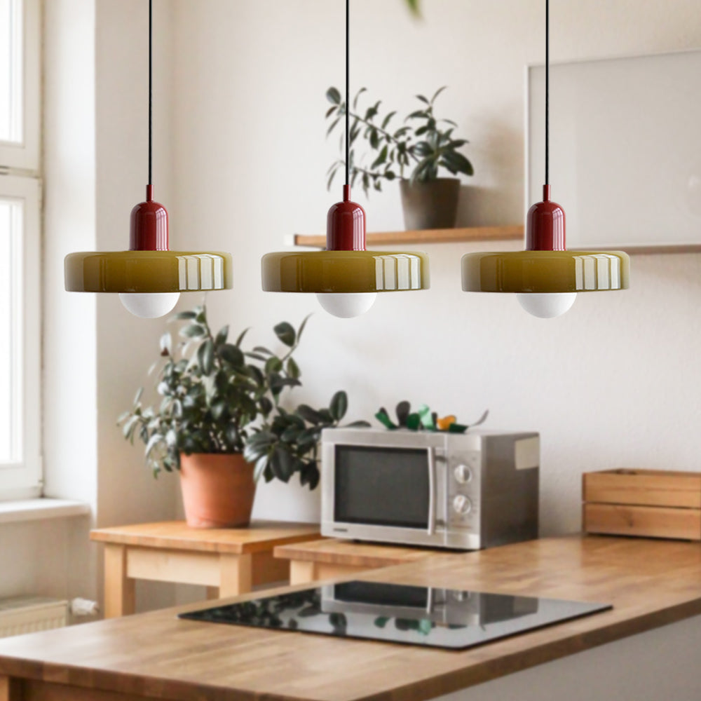 Simple Bauhaus Pendant Light – Minimalist Glass Hanging Lamp for Modern Interiors
