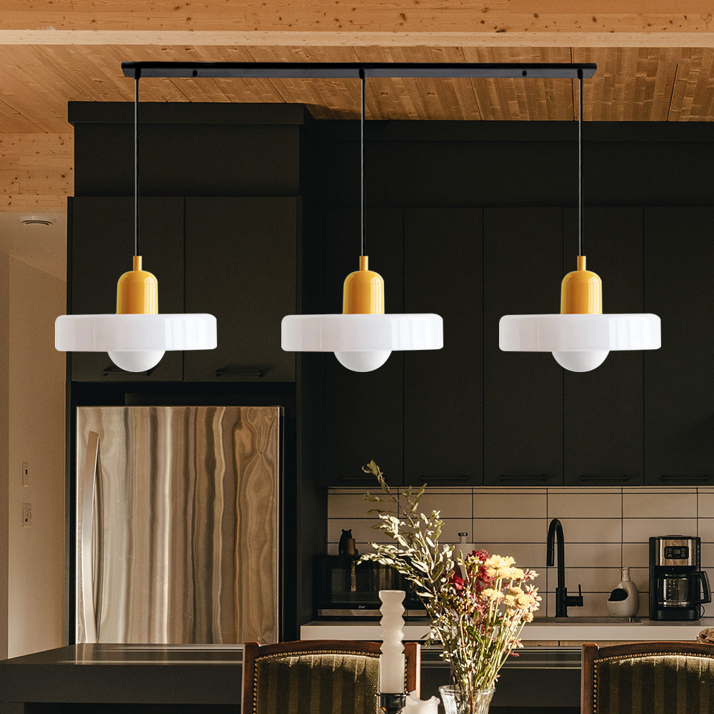 Simple Bauhaus Pendant Light – Minimalist Glass Hanging Lamp for Modern Interiors