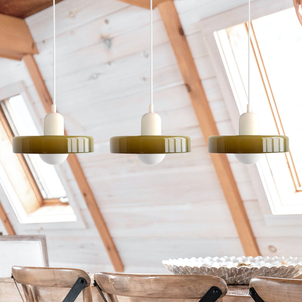 Simple Bauhaus Pendant Light – Minimalist Glass Hanging Lamp for Modern Interiors