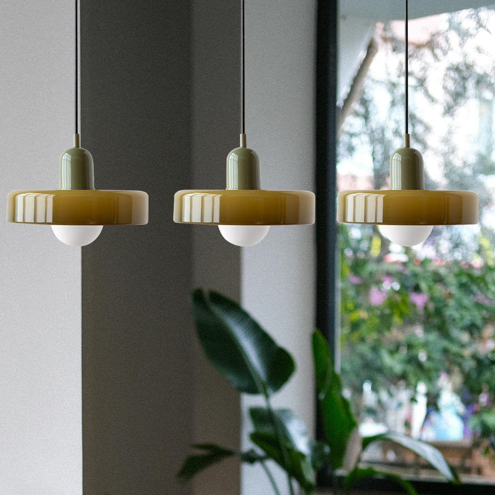 Simple Bauhaus Pendant Light – Minimalist Glass Hanging Lamp for Modern Interiors
