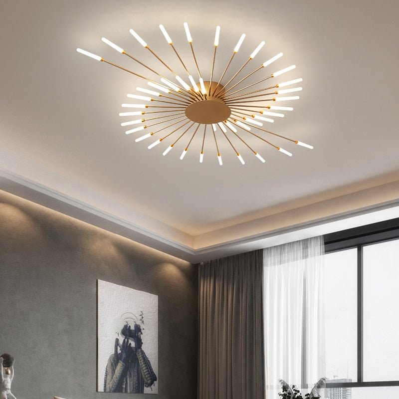 Glory Luxury Chandelier – Modern Firework-Inspired LED Light (Dimmable Option)