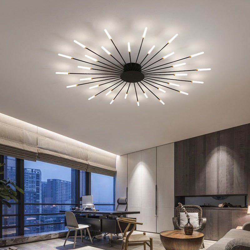 Glory Luxury Chandelier – Modern Firework-Inspired LED Light (Dimmable Option)