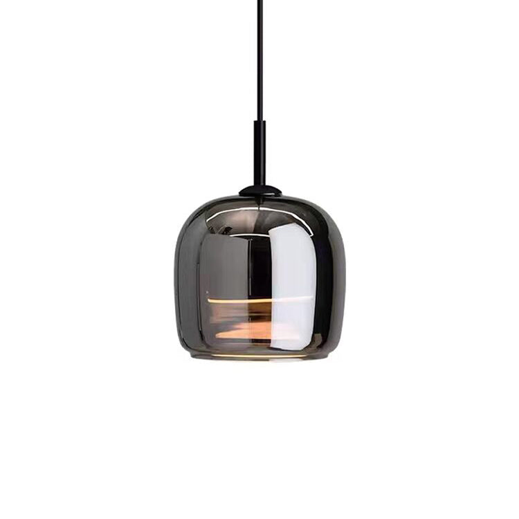 Nordic Black Glass Pendant Light – Sleek & Luxurious LED Chandelier