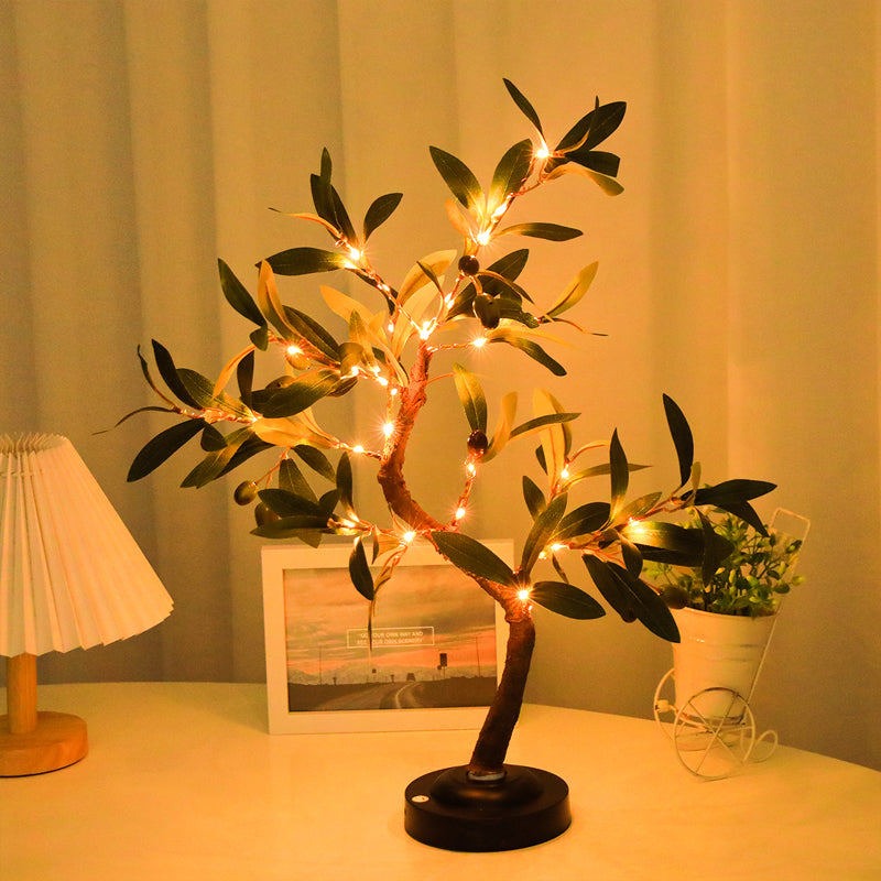 LED Tree Table Lamp – Flexible Branch Design & Warm White Glow
