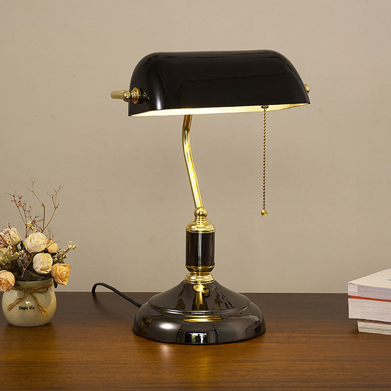 European Glass Table Lamp – Elegant Classic Design with Metal Base (E27, 16-20W)