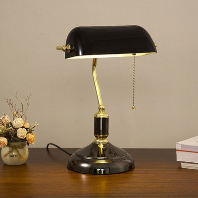 European Glass Table Lamp – Elegant Classic Design with Metal Base (E27, 16-20W)