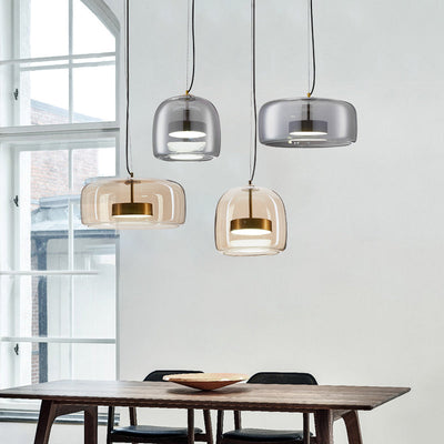Hotel Glass Pendant Light – Elegant LED Hanging Lamp (110-220V, Glass, 28cm/38cm)