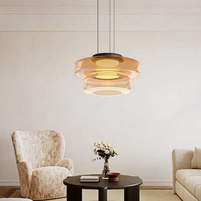 Moon Pendant Light – Elegant Glass Hanging Lamp with Adjustable Suspension (12W LED, Warm Light)