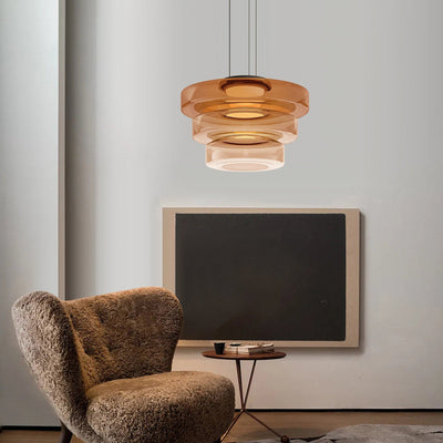 Moon Pendant Light – Elegant Glass Hanging Lamp with Adjustable Suspension (12W LED, Warm Light)