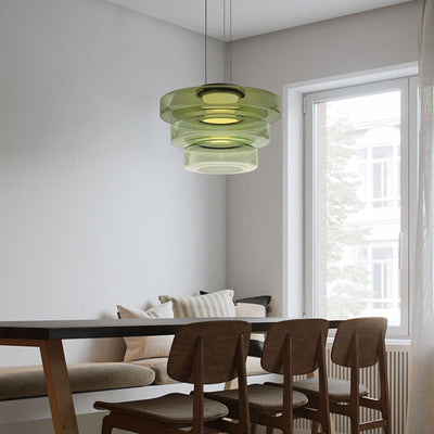 Moon Pendant Light – Elegant Glass Hanging Lamp with Adjustable Suspension (12W LED, Warm Light)